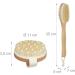 Relaxdays Bath Brush Set of 2 - Natural Bristles Back Brush & Round Massage Brush | Eco-Friendly Wooden Dry Brush for Spa Experience - Buy Online on GoSupps.com