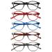 COJWIS 5 Pack Reading glasses Blue light filter for women Men Men's Men's Shalling Glasses Anti-Tiredness Shell-free UV reading aid (5 Pack Color-3 0.50 Multiplier_X) 5 Pack Color-3 0.5 X