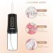 IHealthia Rechargeable Water Flosser Teeth Cleaner - Portable Cordless Dental Oral Irrigator | 3 Modes, 4 Nozzles | Waterproof for Home & Travel - Matte Black - Buy Online on GoSupps.com
