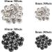 Kenkio 120 Sets Sew-on Snap Buttons | Metal Press Studs Fasteners for Sewing | 8mm & 10mm | Black & Silver - Buy Online on GoSupps.com