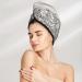 Floral Herbs Botanical Engraving Coral Velvet Dry Hair Cap - Unisex Wet Towel Wrap for Bathroom Pool Party & Beach Accessory - Buy Online on GoSupps.com