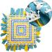 igadgitz home U7174 Dog Snuffle Mat Dog Treat Dispenser Mat Dog Sniffing Mat Dog Puzzle Mat - Multi-coloured - Buy Online on GoSupps.com