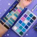Shop Blue Eyeshadow Palette | Christmas Matte & Shimmer | 18 Pigmented Cool Toned Multichrome Makeup for Holidays - Buy Online on GoSupps.com