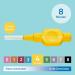 TEPE Interdental Brush Size 4 - 8 Pieces for Effective Oral Care | International Shipping Available - Buy Online on GoSupps.com