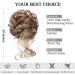 Earfodo Messy Bun Hair Piece Scrunchie Chignon | Light Brown Mix Natural Blonde | Curly Wavy Ponytail Extension for Women and Girls - Buy Online on GoSupps.com