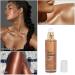 Pongnas Body Highlighter Oil 100ml Long Lasting Shimmering Glow Liquid with Nourishing Ingredients for Cheek Collarbone Shoulder (Gold Bronze) - Buy Online on GoSupps.com