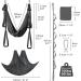 Leogreen Aerial Yoga Hammock - Heavy Duty Nylon Swing with 6 Handles Supports Up to 300kg Dark Gray - Buy Online on GoSupps.com