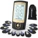 Rechargeable 24 Modes TENS EMS Unit Muscle Stimulator for Pain Relief with 12 Upgraded Pads for Relieving Lower Back, Knee, Shoulder, Muscle Pain