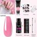 Poly Nail Gel Kit for Beginners - Builder Extension Set with Slip Solution - DIY Nail Art Set for Women - 10-PINK - Buy Online on GoSupps.com