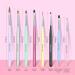 NICOLE DIARY 8Pcs Nail Art Brushes Set for Gel Polish Design & DIY Manicure - Buy Online on GoSupps.com