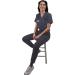 Green Town Women's V-Neck Tuck-In Top & Slim Fit Jogger Yoga Pant Scrub Set - Medium Pewter | GT 4FLEX Nursing Wear - Buy Online on GoSupps.com