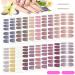 EBANKU 20 Sheets Full Wraps Nail Polish Stickers Nail Strips with 2PCS Nail File for Nails Art Gel Nail Polish Strips Stickers Self-Adhesive Press on Nail Polish Fingernail Stickers for Women Girls