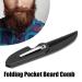 Folding Beard Comb - Portable Mustache & Beard Styling Comb for Travel | Perfect Gift for Dad Boyfriend Husband - Buy Online on GoSupps.com