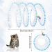 PEUTIER Cat Tunnel Toy 25.6 x 9.8 Inches Folded Cat Tunnel Spring Toy with Feather & Plush Rat S-Shaped Cat Tunnel Tube Toy Collapsible Interactive Cat Toy for Indoor Cats Rabbits Puppies (Blue) - Buy Online on GoSupps.com