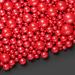 100g Edible Christmas Red Pearl Sugar Sprinkles Mix Size- Cake Sprinkles Candy Balls -Candy Sprinkles for Cupcake Decorating Baking Cake Decorations Valentines Halloween Christmas Wedding Party (Red)