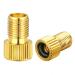 Bike Presta Valve Adapter,Inflate Tire Adapter,Convert Presta to Schrader,French/UK to US,Brass Material MTB Inflatable Connector/Converter Bicycle Bike Pump Tool(5 pack) Stripe Design