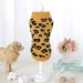 FAMKIT Dog Sweater - Leopard Pattern Winter Knitwear for Small Dogs (3-5KG) - Warm Yellow Puppy Clothes - Buy Online on GoSupps.com