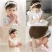 4 Pcs Baby Girl Headbands with Grosgrain Ribbon Faux Leather Stars - White - Buy Online on GoSupps.com