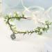 Handmade Woodland Flower Crown Headband for Wedding - Crystal Renaissance Elf Costume Accessory - White and Green - Buy Online on GoSupps.com