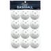 Champion Sports Hollow Balls for Sport Practice or Play - 12 Pack White