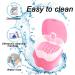 Keedolla Denture Cleaning Case Orthodontic Dental Retainer Container Denture Holder Case Retainer Soaking Cups for Travel Camping Office - Pink - Buy Online on GoSupps.com