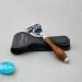 Premium Wooden Men's Razor with 5 Blades & Leather Bag - Ideal for Wet Shaving & Perfect Gift for Men - Buy Online on GoSupps.com