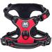 POPOT No pull dog harness front reflective pet vest for dogs with simple control handle and back perfect for daily training walking running (red s) s red