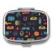 Game Video Gaming Pattern Pill Box Cute Square Pill Case Portable Medicine Tablet Vitamin Holder Organizer for Purse Pocket