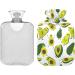 NAANLE Cartoon Avocado Hot Water Bottle - 2L Transparent Large for Bed & Pain Relief | Hand & Feet Warmer - Heat & Cold Therapy - Buy Online on GoSupps.com