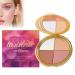 4 in 1 Highlighting Palette Neutral Eyeshadow & Blush Powder for Women Multi-Function Contour Kit for Face All-in-One Makeup Kit (1PC)