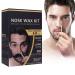 Men's nose wax set nose hair wax nose wax men's gift set nose ear wax set for men (100g/ 12 times use)