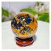 Natural Sphere Natural Azurite Quartz Ball Crystal Gemstones Stone Hand Polished Spheres Home Decoration 1pc (Color : 70-85g)