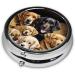 Farm Animals Mini Round Pill Box - 3 Compartment Travel Organizer for Home & Office - Portable Medicine Case - Buy Online on GoSupps.com
