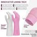 VGO Household Gloves - TPE Latex-Free Super Thick Slide-Resistant Cleaning Gloves for Kitchen Bathroom and Garden | Pink XL (1 Pack) - Buy Online on GoSupps.com
