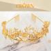 Jakawin Gold Leaf Wedding Crown & Tiara for Women - HB009 (Gold) - Buy Online on GoSupps.com
