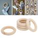 5 Pieces Natural Wooden Rings - Smooth Baby Bite Rings for DIY Craft & Jewelry Production (55mm) - Buy Online on GoSupps.com
