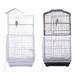 Perfitel Universal Birdcage Cover Seed Catcher Parrot Birdcage Nylon Mesh Guard Netting with lace (Not Included Birdcage,1 Piece) 80 x 18 inch White