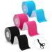 Tidevan 3 Roles Sporttape (5m x 5cm) Kinesiology Tape Physio Tape Sport Tape Set Waterproof & Skin -friendly Kinesiotap with special scissors for knee pain elbows and shoulder