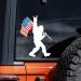 Sasquatch Bigfoot Rock On American Flag Vinyl Decal Sticker - 5-inch Premium Quality for Car, Truck, Window, Wall, Boat and More - Buy Online on GoSupps.com