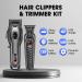Professional Hair Clippers Set for Men - Cordless USB Rechargeable Barber Kit with LED Display - Perfect Hair Cutting Gifts (Black - Buy Online on GoSupps.com