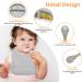 5pcs Baby Weaning Set with Adjustable Bib, Suction Bowl, Spoon & Fork - BPA Free Toddler Feeding Sets in Grey - Buy Online on GoSupps.com
