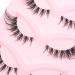 minkissy 5 Pairs False Lashes Fake Eyelashes False Eyelashes Bulk Eyelashes Fake Lashes Eye Lash Strip Eyelash Bulk Eyelash Strips Bulk Lashes Artificial Fiber Transparent Stem Cosmetics - Buy Online on GoSupps.com