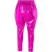 easyforever Kids Shiny Metallic Dance Harem Pants Hot Pink 9-10 Years | Athletic Tights for Jazz, Hip Hop, Latin Ballet Dance - Buy Online on GoSupps.com