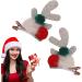 Christmas Reindeer Hair Clips | Santa Claus Reindeer Ears Barrettes - Christmas Girls Hair Clips Deer Horn Barrettes for Family Friends - Buy Online on GoSupps.com