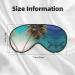 Caribbean Islands Adjustable Eye Mask - Soft Elastic Sleep Mask for Men & Women - Nighttime Comfort in Black - Buy Online on GoSupps.com
