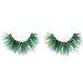 VNIHTT 20mm 3D Mink Colored Eyelashes - Green Dramatic Look for Cosplay, Stage, Halloween - Soft & Fluffy Fake Lashes - 1 Pair - Buy Online on GoSupps.com