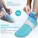 SuzziPad Cold Therapy Socks with 6 Gel Ice Pack for Foot Pain Relief - Cooling Socks for Chemotherapy, Heel Pain, Achilles Tendonitis, Sprained Ankle - S/M Aqua - Buy Online on GoSupps.com