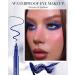 Blue Voluminous Mascara & Waterproof Eyeliner Pen Set- Smudge-Proof Long-Lasting Colored Mascara Liquid Matte Eyeliner 5D Lengthening Curling Thick Lashes Color Mascara Tubing Women Vegan Eye Makeup - Buy Online on GoSupps.com