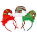 NAUZE 3 Pieces Elf Headband Christmas Headbands Elf Headwear Hair Hoops for Christmas Holiday Parties Photos Booth Gifts
