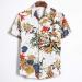 ZSBAYU Men's Floral Printed Aloha Ethnic Casual Shirt - White 4XL - Buy Online on GoSupps.com